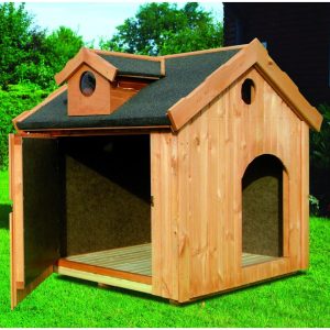 Archie & Oscar Wolcott Perugiadino Garden Kennel brown 112.0 H x 110.0 W x 108.0 D cm
