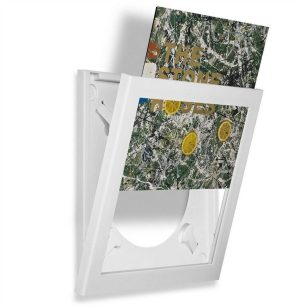 Art Vinyl Play & Display Record Flip Frame White