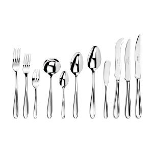 Arthur Price Rivelin 52 Piece Cutlery Set , Service for 6 gray
