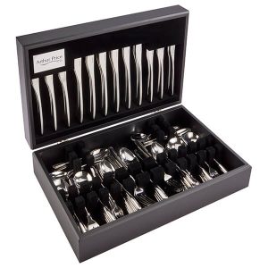 Arthur Price Signature Echo 88 Piece 12 Person Canteen Set plus FREE Set of 12 Tea Spoons