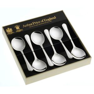 Arthur Price of England Britannia Sovereign Silver Plate Set of 6 Fruit Spoons