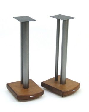 Atacama Moseco 6 Speaker Stands Dark Bamboo-Gloss Black Pole
