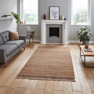 August Grove Sommer Handwoven Natural Rug white 230.0 H x 150.0 W x 0.6 D cm