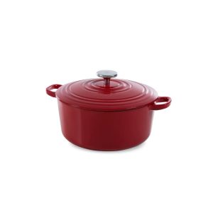 BK Cookware Bourgogne Cast Iron Round Casserole red 18.7 H x 28.9 W cm