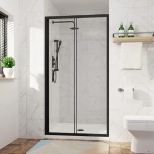 Belfry Bathroom Ashlock 1125mm W x 1900mm H Single Sliding Framed Shower Door with Glass 190.0 H cm