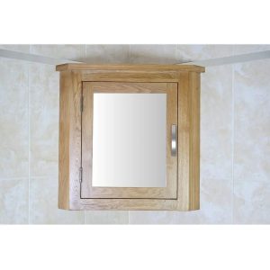 Belfry Bathroom Cota 44 x 52cm Corner Mount Mirror Cabinet brown 52.0 H x 44.0 W x 32.0 D cm