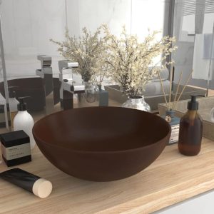 Belfry Bathroom Lonie Luxury Ceramic Countertop Basin brown 10.0 H x 28.0 D cm
