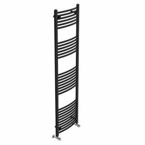 Belfry Heating Cano Curved Heated Towel Rail Radiator Bathroom Ladder Warmer black 180.0 H x 50.0 W x 5.2 D cm