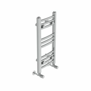 Belfry Heating Cano Curved Heated Towel Rail Radiator Bathroom Ladder Warmer gray 60.0 H x 30.0 W x 3.4 D cm