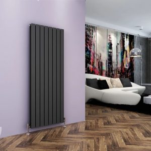 Belfry Heating Chasity Vertical Flat Panel Radiator gray 160cm H x 60.8cm W x 6.1cm D