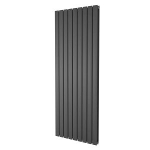 Belfry Heating Lourdes Vertical Flat Double Panel Radiator gray 160.0 H x 47.5 W cm
