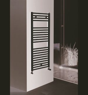 Belfry Heating Phoebe Vertical Straight Towel Rail white 76.4 H x 60.0 W x 3.0 D cm