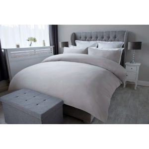 Belledorm Cotton 300 TC Duvet Cover Set white Super King Duvet Cover + 2 Standard Pillowcases