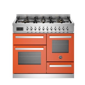 Bertazzoni PRO106L3E Professional 100 cm 6 Burner Electric Triple Oven - Orange