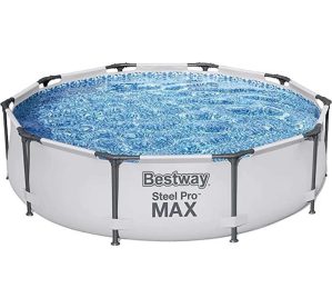 Bestway 2.5 ft x 10 ft Steel Frame Set Pool 76.0 H x 305.0 W x 305.0 D cm