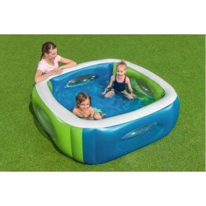 Bestway 66'' x 66'' x 22'' Window Pool 56.0 H x 168.0 W x 168.0 D cm