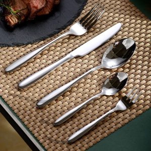 Blue Elephant 60 Piece Stainless Steel Cutlery Set, Service for 12 gray