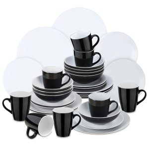Blue Elephant Allenbac 32 Piece Dinnerware Set, Service for 8 white
