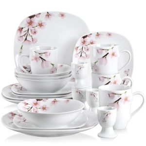 Blue Elephant Annic 20 Piece Dinnerware Set, Service for 4 white