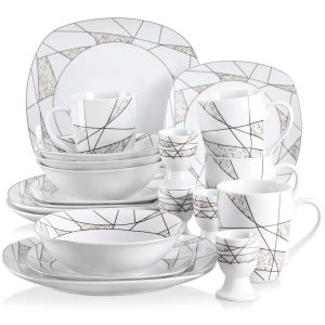 Blue Elephant Serenc 20 Piece Dinnerware Set, Service for 4 white