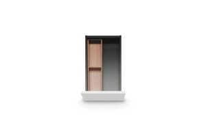 Blum AMBIA-LINE Drawer Insert Wood, Depth 422 mm, Width 100 mm, Tennessee Walnut