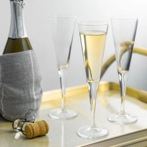 Bormioli Rocco Ypsilon Champagne Flutes 23.5 H x 7.0 W cm