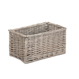 Brambly Cottage Antique Wash Storage Wicker Basket white 34.0 H x 47.0 W x 23.0 D cm