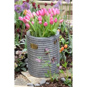 Brambly Cottage Becker Metal Plant Pot black 45.0 H x 35.0 W x 35.0 D cm
