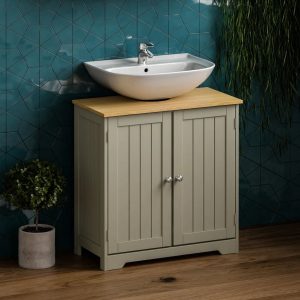 Brambly Cottage Milano 60Cm W x 60Cm H x 30Cm D Under Vanity Base brown 60.0 H x 60.0 W x 30.0 D cm
