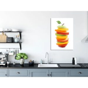 Brayden Studio Glass picture Mural on real glass Delicious fruit slices tower including suspension and spacers s2132 100.0 H x 70.0 W x 0.4 D cm