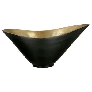 Canora Grey Akala 2 Piece Aluminum Abstract Decorative Bowl Set brown 18.0 H x 38.0 W x 21.5 D cm