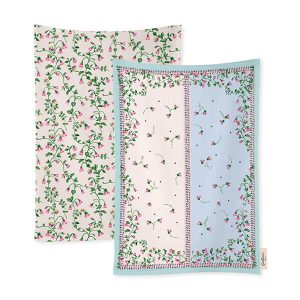 Cath Kidston Twin Flowers Set of 2 Tea Towels