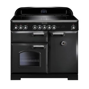 Rangemaster Classic Deluxe 100 Induction Range Cooker - Charcoal Black/Chrome