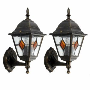 ClassicLiving Doyal Black 34.5cm H Outdoor Wall Lantern black 34.5 H x 14.0 W x 19.0 D cm