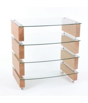 Custom Design Milan 6 - Hifi 4- White with Black Glass