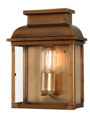 Dakota Fields Baum 1 Light Outdoor Wall lantern brown 28.0 H x 21.0 W x 11.0 D cm