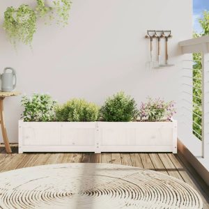 Dakota Fields Bringier Garden Planter white 31.0 H x 150.0 W x 31.0 D cm