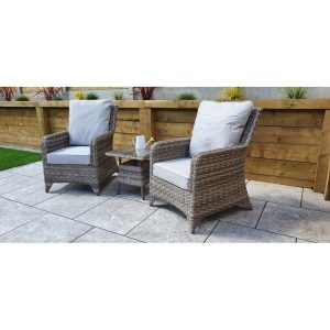 Dakota Fields Dunnes 2 Seater Rattan Conversation Set gray