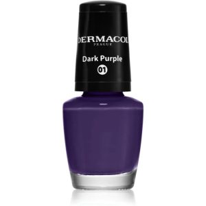 Dermacol Mini nail polish shade 01 Dark Purple 5 ml