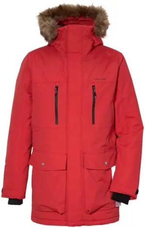 Didriksons Fredrik Mens Parka Jacket (Flow Red) - Red - Size: Large