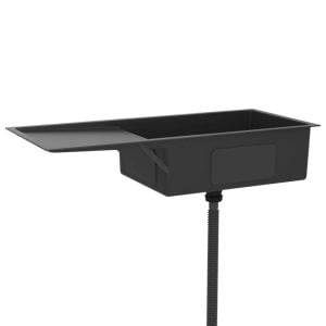Drusilla Belfry Kitchen Handmade Kitchen Sink With Strainer Black Stainless Steel black 20.0 H x 100.0 W x 44.0 D cm