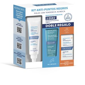 Ducray Keracnyl ANTI-PUNTOS Negros + Crema + Fluido set 3 pz