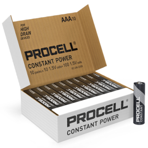 Duracell Procell Constant AAA LR03 PC2400 Batteries Box of 100