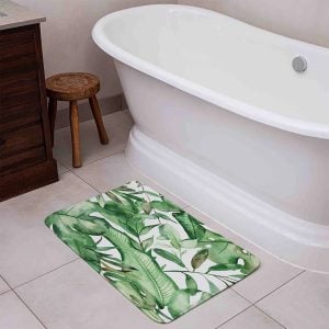 East Urban Home Morihiko Rectangle Bath Mat green 80.0 H x 50.0 W x 0.5 D cm