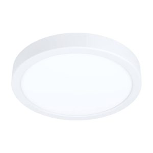 Ebern Designs Fosque Metal Integrated LED Outdoor Flush Mount white 3.0 H x 29.0 W x 29.0 D cm