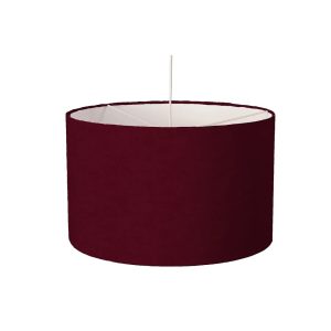 Ebern Designs Luxury Velvet Drum Lamp Shade red 25.0 H x 40.0 W x 40.0 D cm