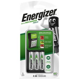 Energizer Maxi Battery Charger with 4x AA 1300mAh Batteries