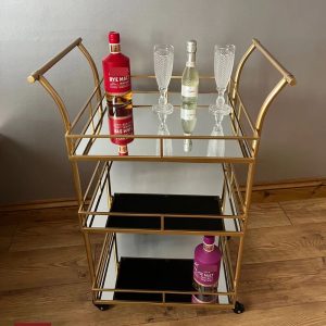 Fairmont Park Ceciley Serving Cart yellow 87.0 H x 50.0 W x 46.0 D cm