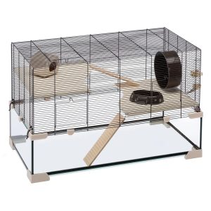 Ferplast Karat Small Animal Cage black 52.5 H x 78.5 W x 45.5 D cm