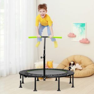 Freeport Park Albricus 4' Fitness Trampoline black 121.0 H x 115.0 W x 115.0 D cm